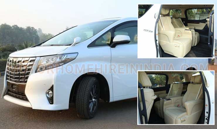 5 seater all reclining seats toyota vellfire alphard premium car hire in delhi india