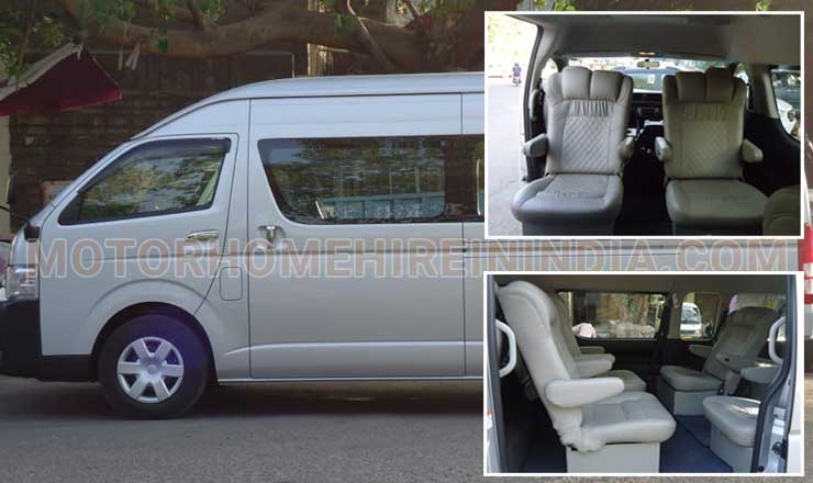 toyota hiace imported mini van rentals in delhi india