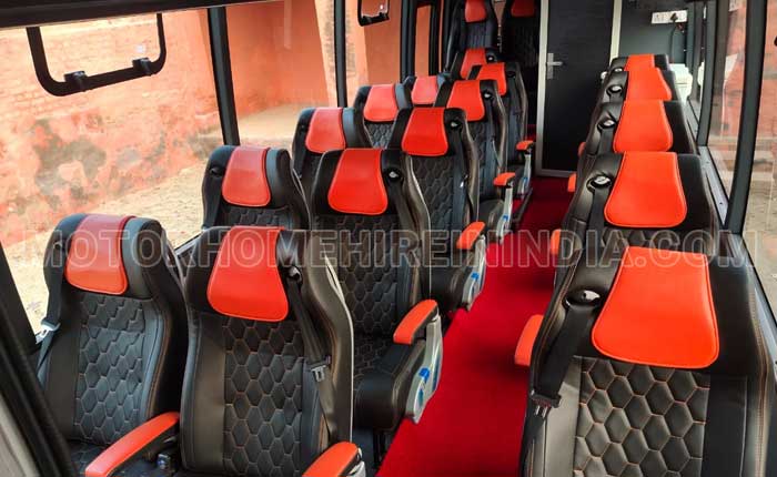 marcopolo imported mini coach with toilet washroom hire delhi